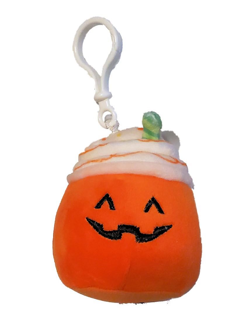 Squishmallows 3.5" Clip-On Lester The Pumpkin Spice Latte