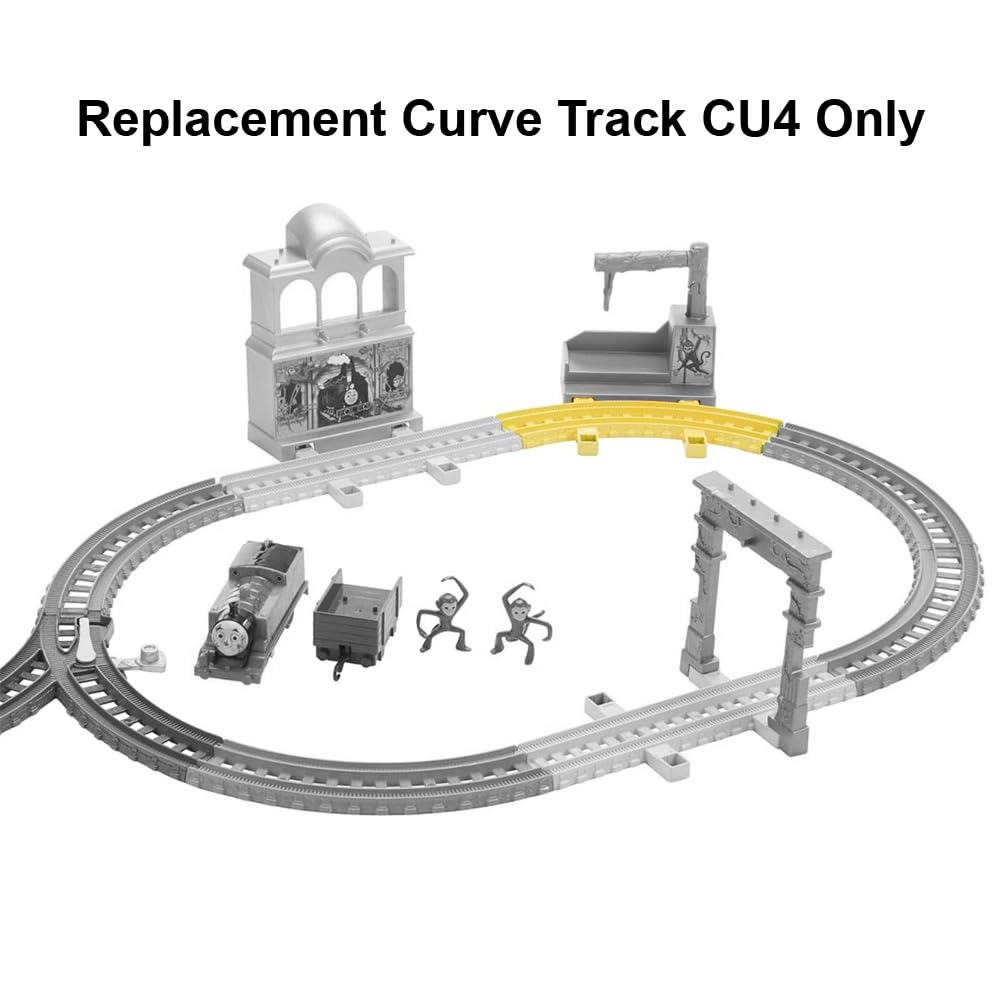 Mattel Replacement Yellow Curve Track CU4 for Thomas Train - Thomas and Friends Trackmaster Monkey Palace Set - FXX65