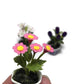 3pc Miniature Flower Clay Dollhouse Fairy Garden Mini Plant Trees Ceramic Paint Furniture Bundles Artificial Flowers Tiny Orchid #116