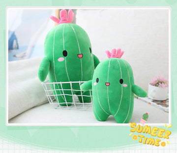 NatureMan Cactus Stuffed Plant Plush Toy with Smile Face Super Cute Soft Cactus Plush Pillow Creative Plush Plant Cactus Decoration Great Birthday