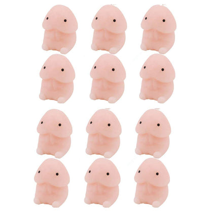 CoscosX 12 Pcs Mini Novelty Tricky Stress Mochi Toys Super Soft Squishies Kawaii Slow Rising Decompression Squeeze Squeezing Stress Relief Toys