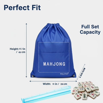 wepgjwmao Mahjong Bags and Mahjong Racks Storage Tote-Holds 166 Tiles & 4 Racks,Travel Mahjong Tile Bag with Double Shoulder