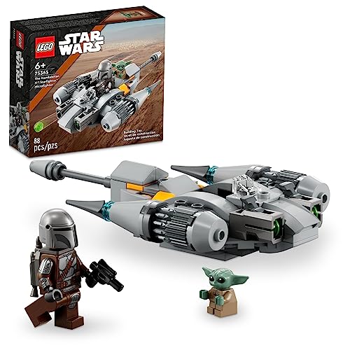LEGO Star Wars The Mandalorian’s N-1 Starfighter Microfighter, Building Toy Set for Kids Ages 6 and Up with Mando and Grogu 'Baby Yoda' Minifigures,