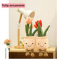 XZJMY Succulents Plush Pillow Decoration, Cute Plants Plush Toy Gift for Kids Girls (Red, Tulip)