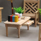 Miniature Wooden Furniture Legs for Dollhouse, 1:12 Scale Straight Desk Legs, Natural Wood, 3cm High, 4 Pack, #2 Legs