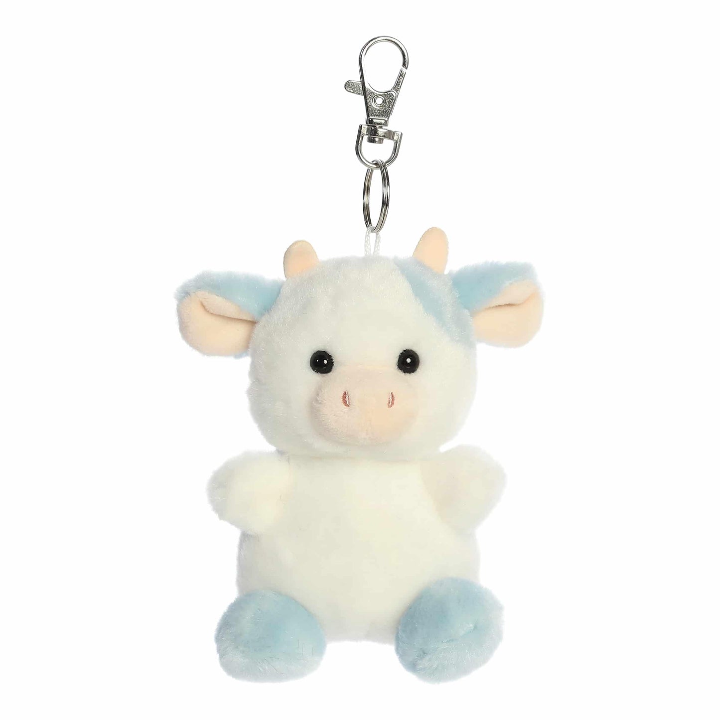 Aurora® Adorable Palm Pals™ Skyla Blueberry Cow™ Clip-On - Fun Collectible Plush for Kids and Adult Collectors - Perfect for Decorating Rooms