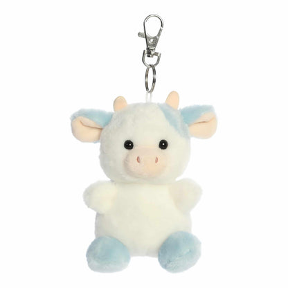 Aurora® Adorable Palm Pals™ Skyla Blueberry Cow™ Clip-On - Fun Collectible Plush for Kids and Adult Collectors - Perfect for Decorating Rooms
