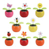 Set of 8 Cute Solar Power Flip Flap Flower Insect for Car Decoration Swing Dancing Flower Eco-Friendly Bobblehead Solar Dancing Flowers in Colorful