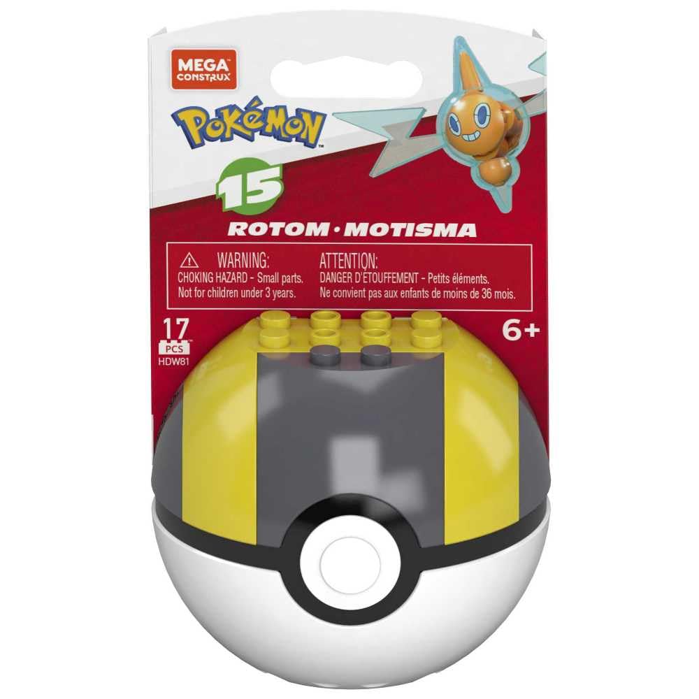MEGA Pokemon Rotom Building Set with 17 Bricks and Special Pieces, Toy Gift Set for Ages 6 and up