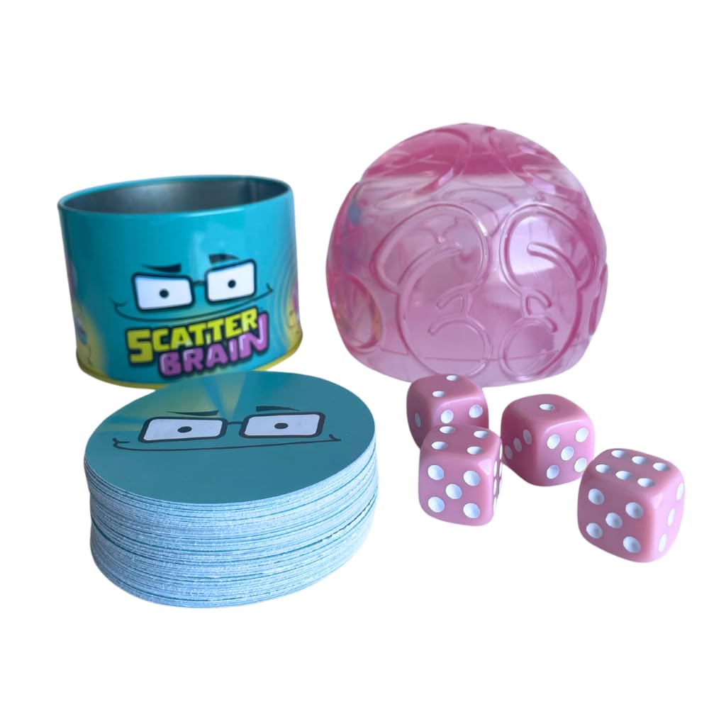 Blue Orange Scatter Brain Addition Dice Game - Family or Adult Fast Action Match-and-Grab Counting Card Game for 2 to 8 Players Games. Recommended