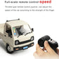 Wodoochey WPL D12Mini Kei Truck RC Car 1/16 2.4Ghz Remote Control Rock Crawler Off Road Truck with Brushed Motor, LED Headlights, Middle Engine Rear
