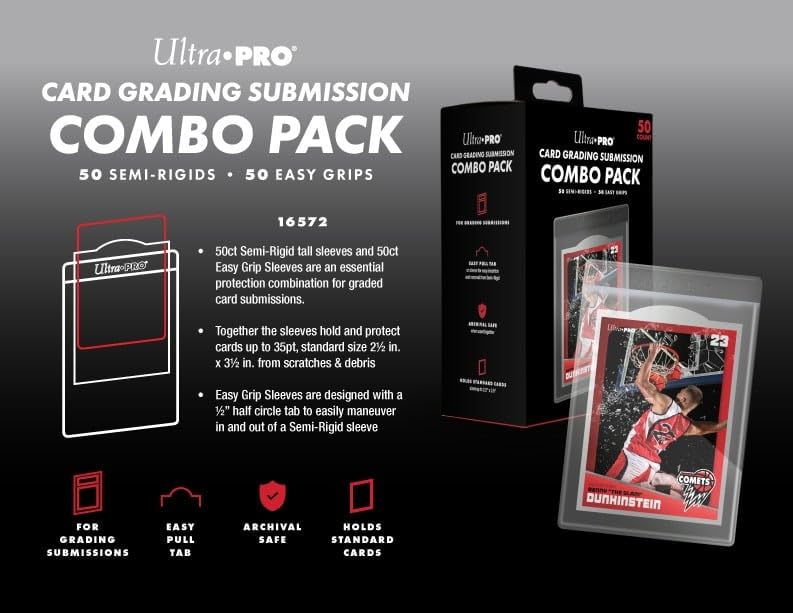 Grading Card Submission Combo Pack - Semi-Rigids & Easy Pull Sleeves 50ct | Ultra PRO International