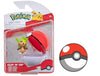 Pokemon Clip n Go Battle Feature Figure Multi-Pack Action Ready Pack Plus Sticker (Chespin and Poke Ball)