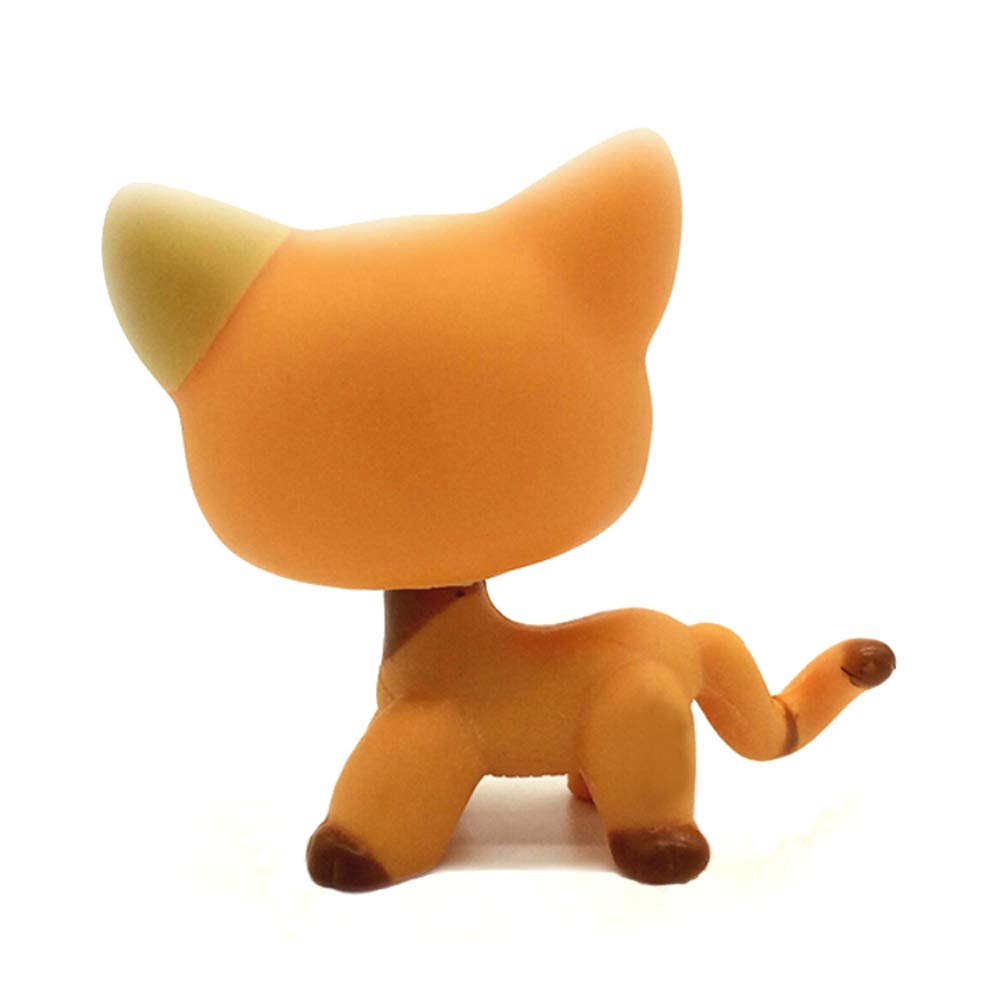 CFCLLBR Mini Pet Toys #1643 Orange Short Hair Cat Flower Animal Figure