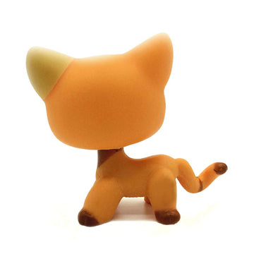 CFCLLBR Mini Pet Toys #1643 Orange Short Hair Cat Flower Animal Figure