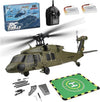 XMBRICDIYY WL K170 RC Helicopter for Adults, UH-60L 170 2.4G 4CH Brushless Motor Flybarless RC Helicopter, Outdoor Hobby RC Toy Model, Throttle