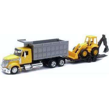 1:43 Scale International Lonestar Dump Truck W/ Wheel Loader
