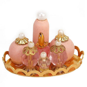 1Pc Pink 1/12 Miniature Perfume Tray Dollhouse Decoration Accessories, Dollhouses Accessories?Dollhouse Decor?Miniature Dollhouse DIY Accessorie