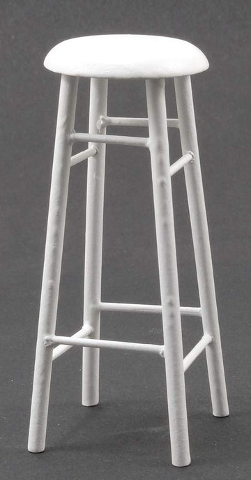 Dollhouse Miniature 3 Inch Bar Stool (White)