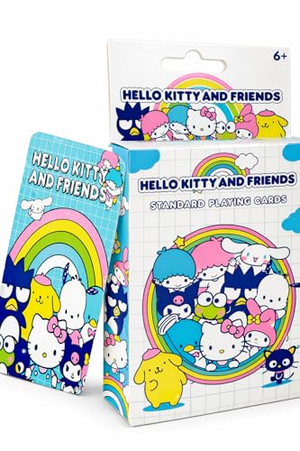 Hello Kitty Playing Cards, 52 Standard Playing Card Deck, Kuromi, My Melody, Keroppi Playing Cards, Kawaii Kitty Officially Licensed (US Version)