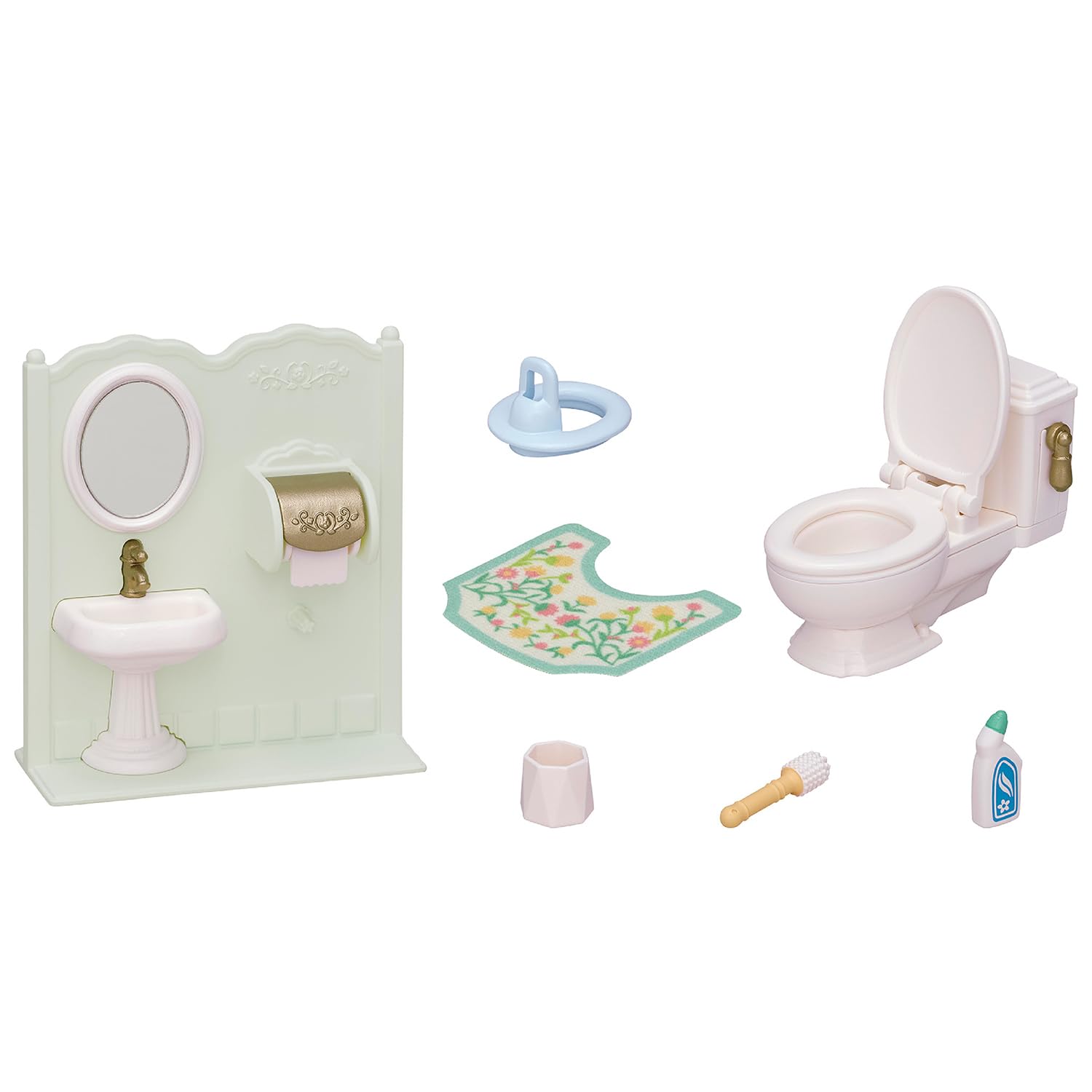 Calico Critters - Toilet Set - Dollhouse Furniture & Accessories - Kids Pretend Play Toy, Miniature Dollhouse Furniture & Accessories, Ages 3+