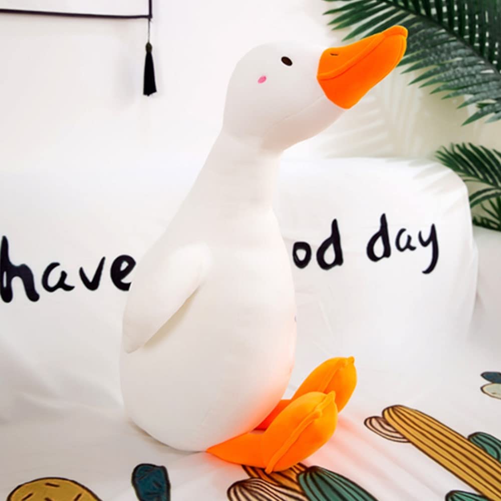 OUKEYI White Swan Stuffed Animal, Funny Duck Plush Doll, Soft Pillow Cushion Cute Goose Plush Toy Stuffed Animals Toy Gifts for Kids (65 cm/25.6 inch