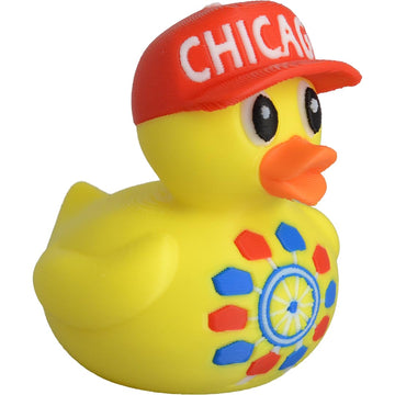 Chicago Ferris Wheel Duck / Yellow, Blue, & Red Hard Plastic Figure