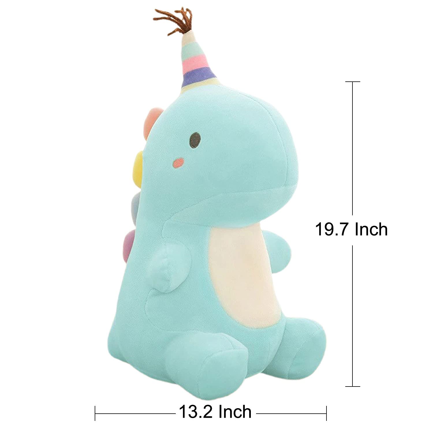 VHYHCY Stuffed Animal Plush Toys, Cute Dinosaur Toy, Soft Dino Plushies for Kids Plush Doll Gifts for Boys Girls (Blue, 19.7 Inch)