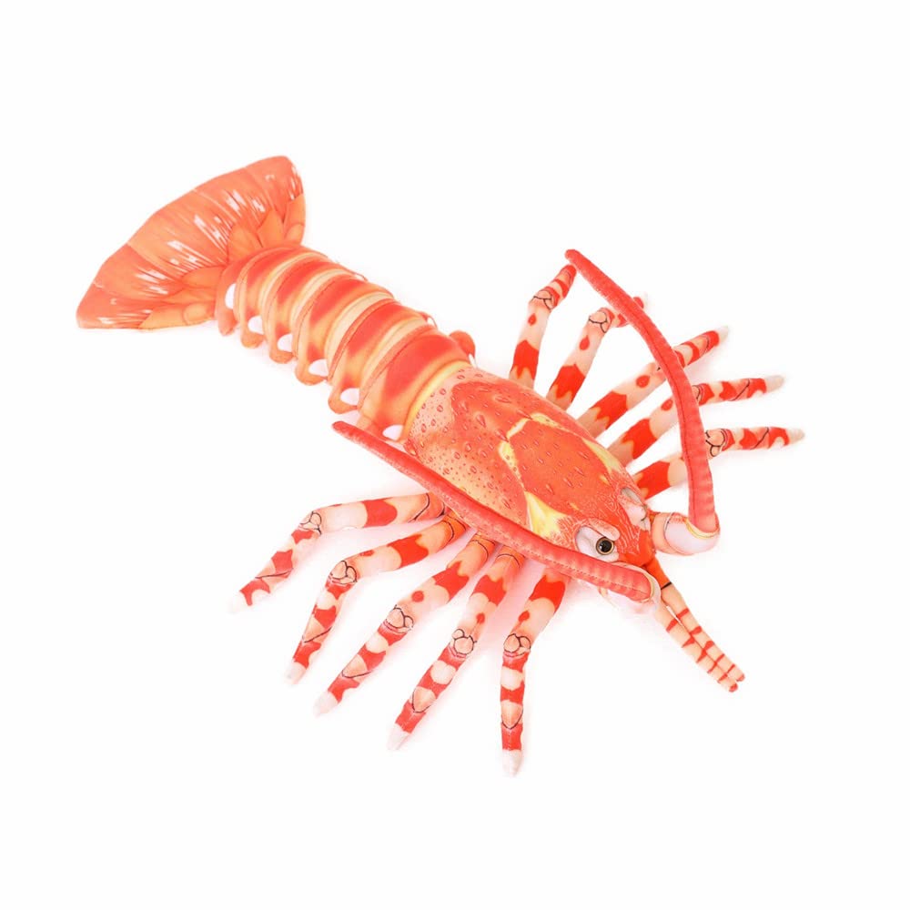 GracesDawn Plush Lobster Stuffed Animals, Australian Lobster Doll, Pillow, Plush Toys, Healing Animal Image that Fills People with Courage