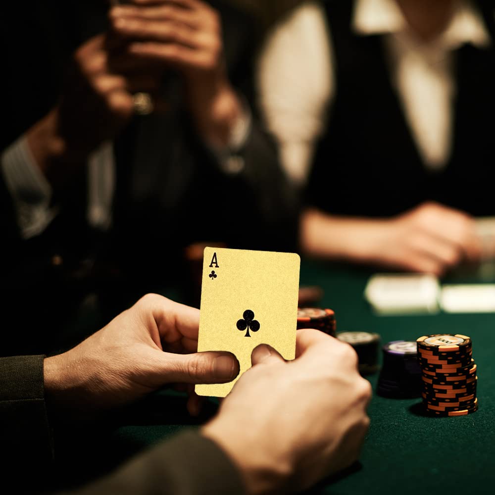 4 Decks Waterproof Playing Cards Plastic Poker Cards, Foil Poker Cards Novelty Poker Cards Waterproof Deck of Cards Tricks Tool Playing Card for Men