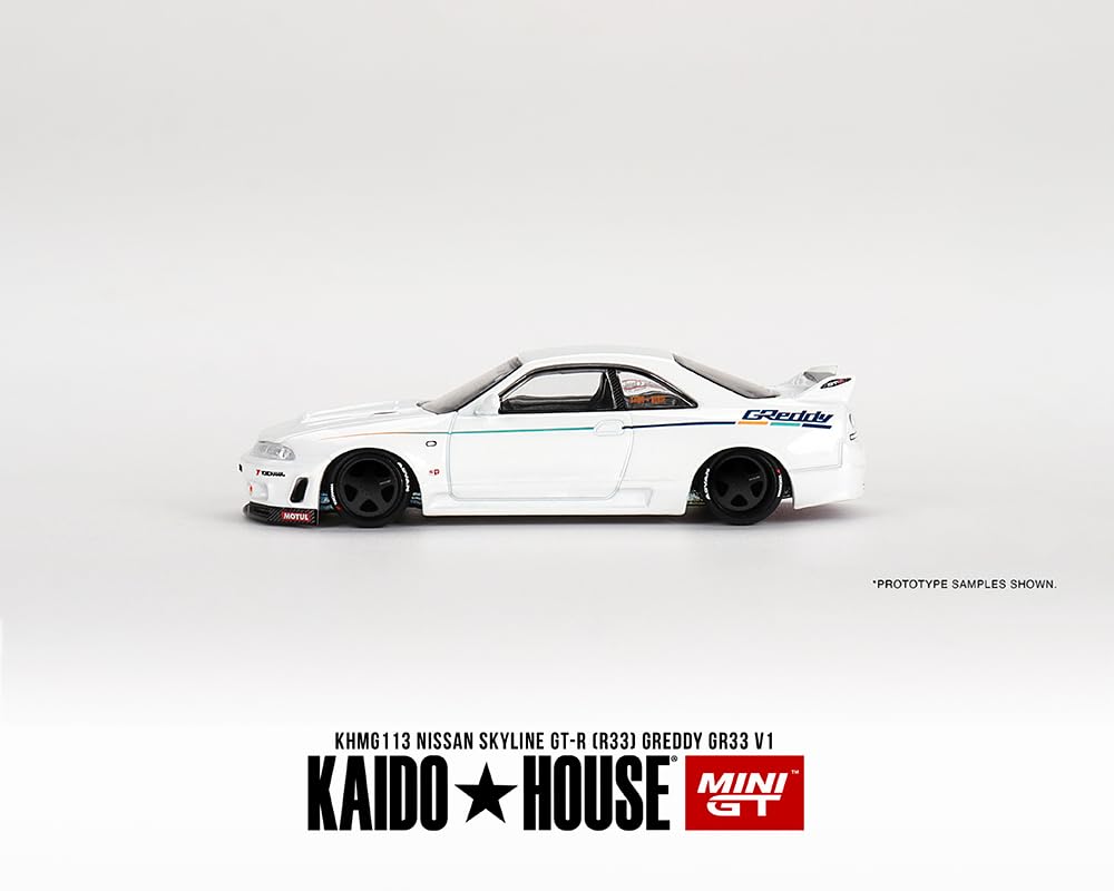 True Scale Miniatures Model Car Compatible with Nissan Skyline GT-R (R33) DAI33 V1 Limited Edition 1/64 Diecast Model Car Kaido House KHMG113