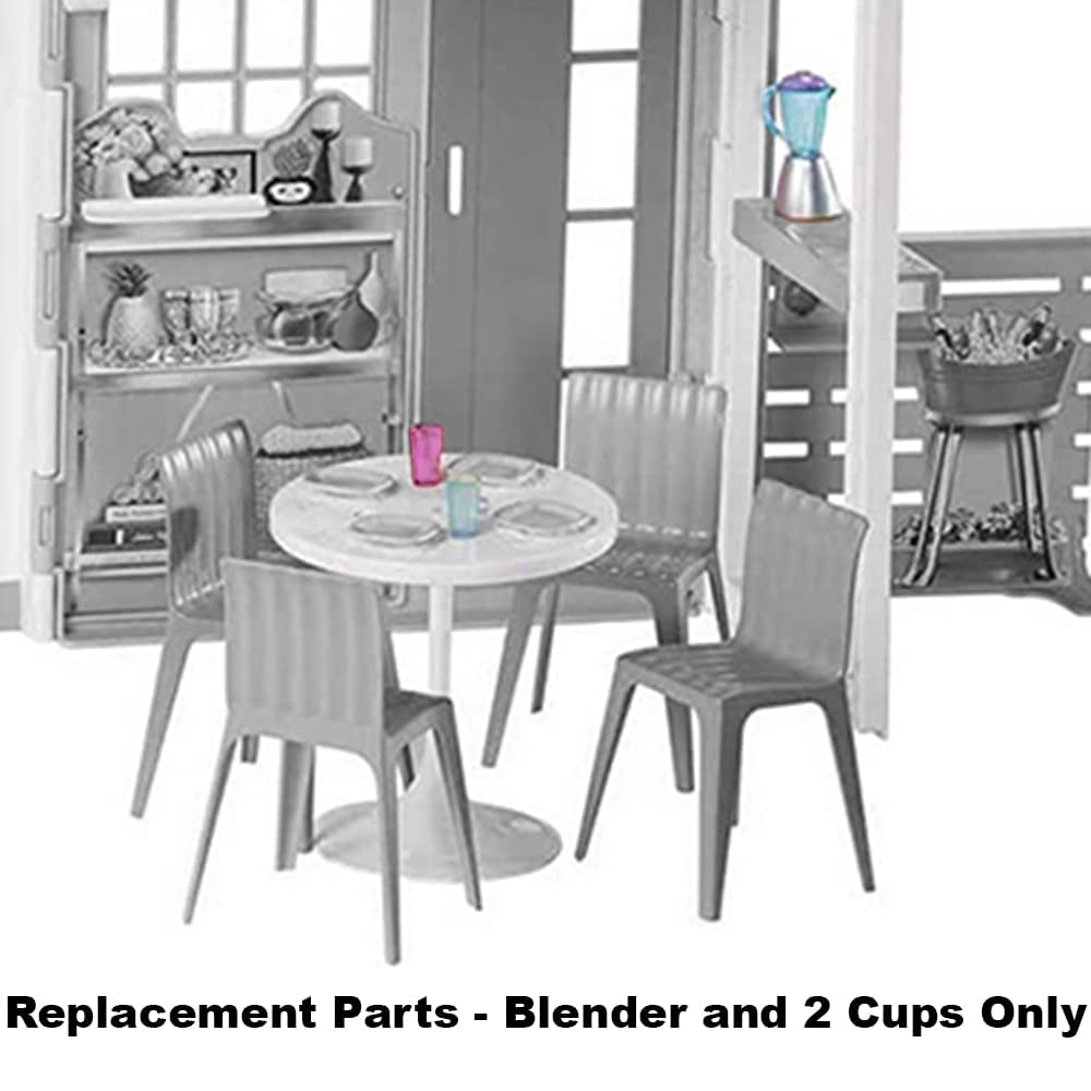 Replacement Parts for Barbie Malibu House Playset - FXG57 ~ Replacement Blender and 2 Cups