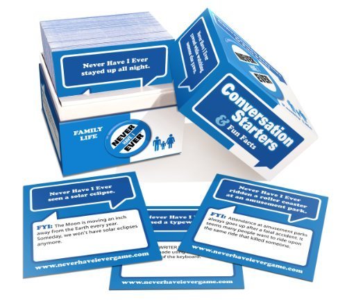 Never Have I Ever Conversation Starters: Family Edition | Funny Card Game for Parties, Get Togethers, Vacations, Game Nights & Gifts | Fun Card Games