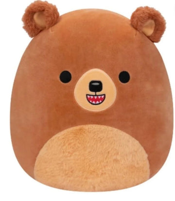 Squishmallows Stokely The Bear Plush, 16 Inch, Soft Brown Stuffed Animal, Cuddly Character Pillow