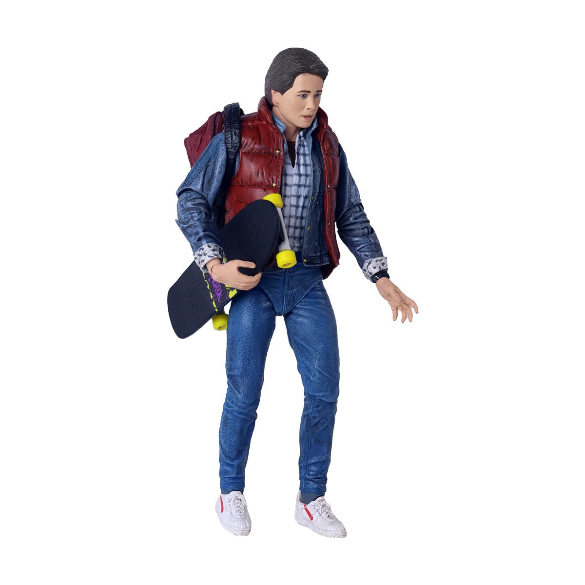 NECA Back to The Future Marty McFly [with Backpack, Skateboard & Guitar] - Ultimate 7" Scale Action Figure