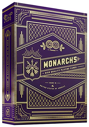 theory11 Monarch Playing Cards Purple - Regal Collector Style Poker Deck for Magic, Cardistry, Game Night, Party Games, Solitaire, Blackjack, Gifts