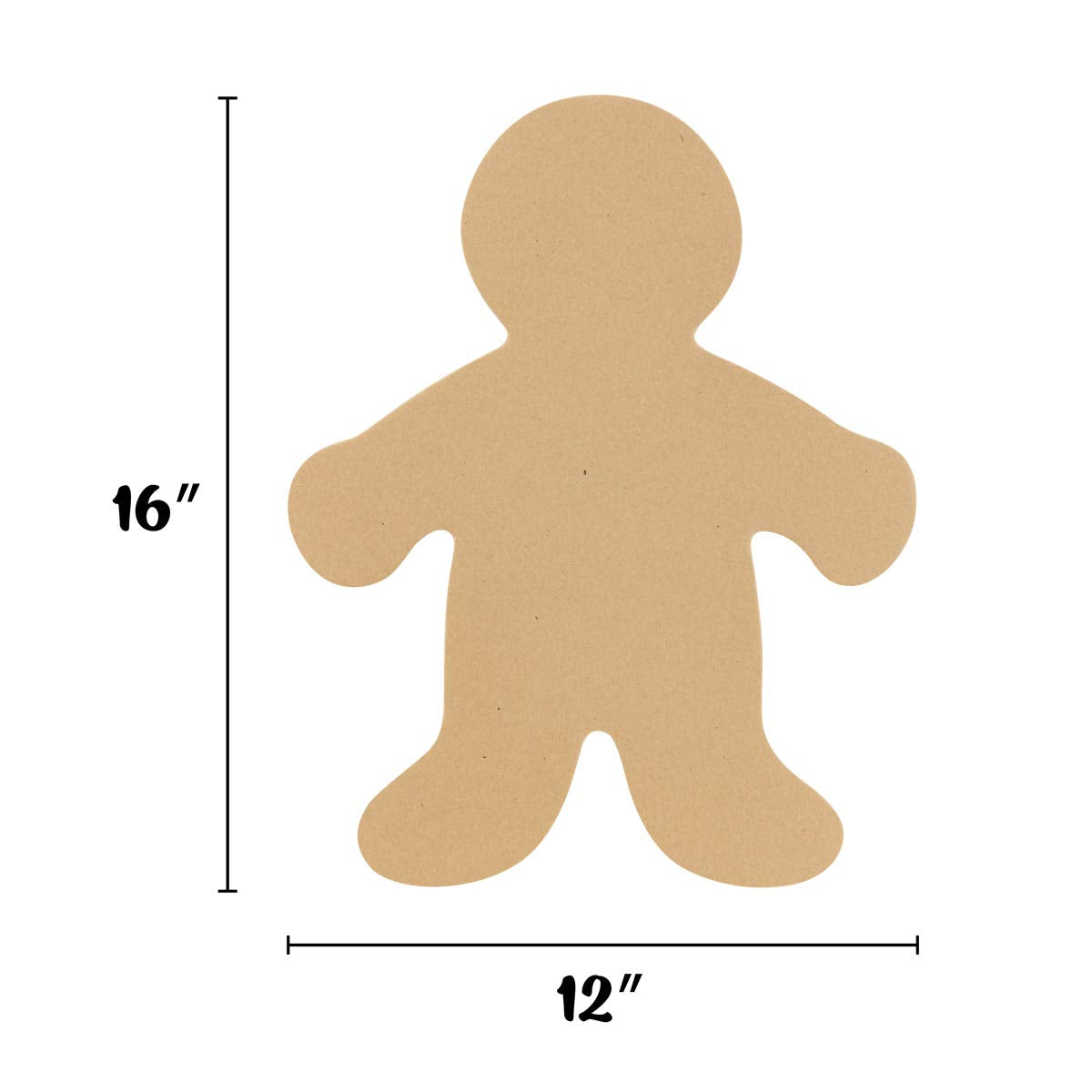 Hygloss Products Kid Shape Cuts Outs - Assorted Multi-Cultural Paper - 16", 25 Pack (68253)