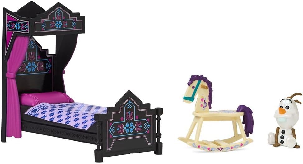 Disney Store Official Princess Elsa Once Upon a Story Doll Playset, 5 Inch Mini Doll Playset - Mini Figures with Accessories Frozen Toys for Girls