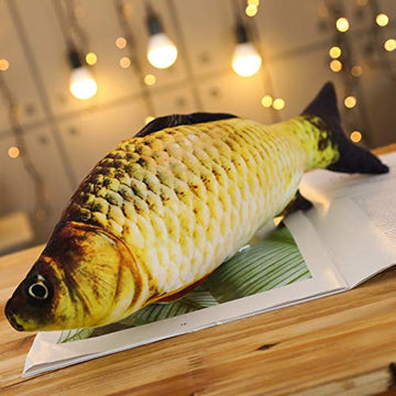 JULAN 3D Giant Soft Fish Cushion Pillow Carp Plush Pillow Stuffed Toy Throw Pillow for Home Decoration Gift Kids Pillow Stuffed Animal Toy ?28inch