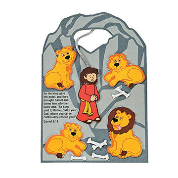 Fun Express Daniel Cast to Lions Den Ck-12 - Crafts for Kids and Fun Home Activities - VBS Vacation Bible School Supplies/Decor