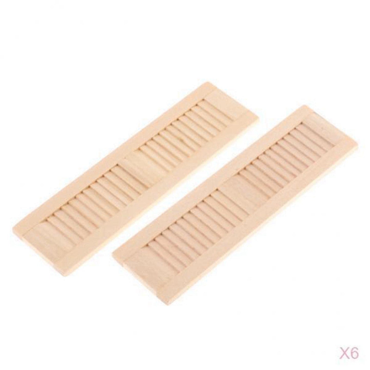 Tachiuwa 6X 2X 12th Mini Windows Shutter Dollhouse Furniture DIY Scene Decoration