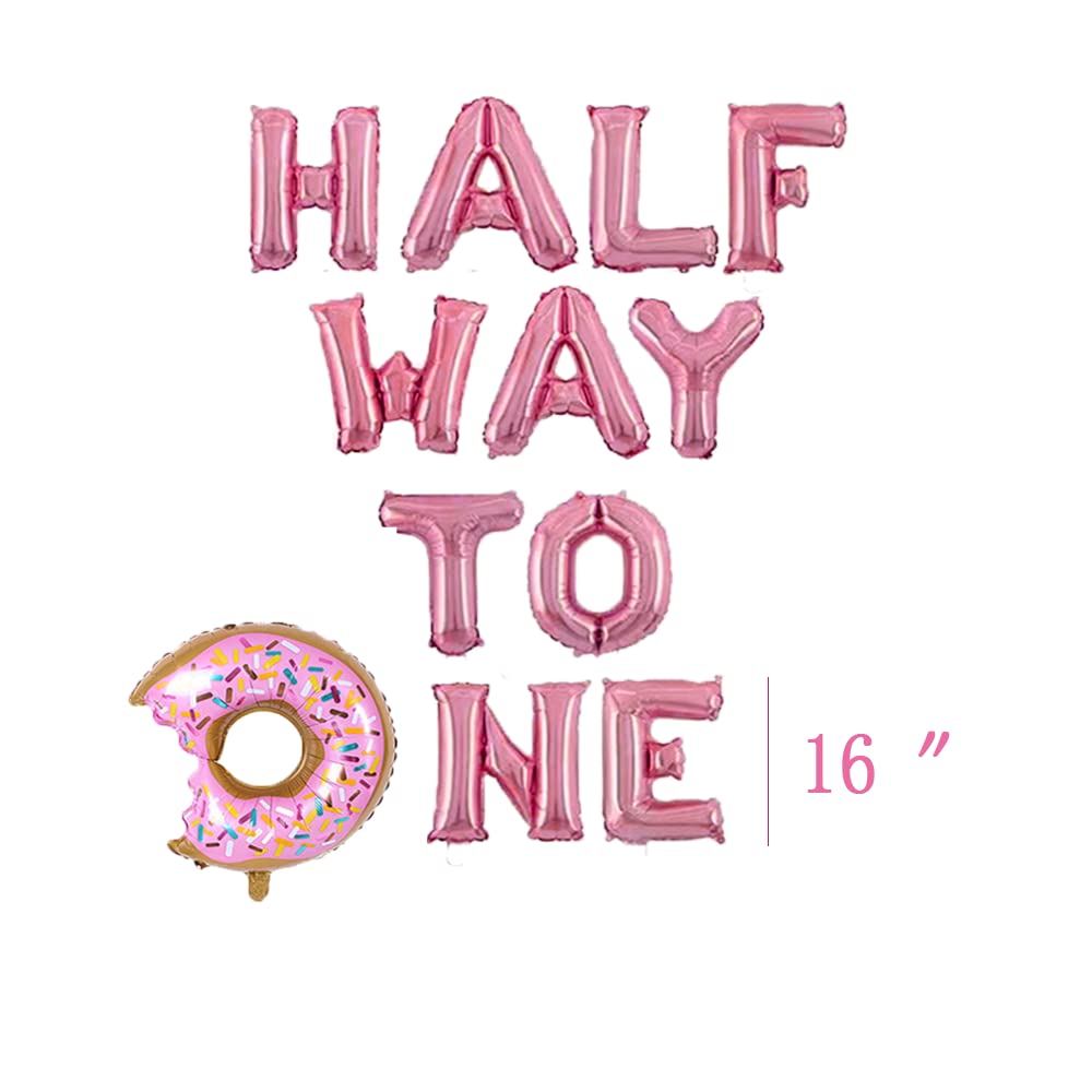 Halfway, Half Birthday Decorations,6 Month Old Decorations For Girl,Donut 1/2 Birthday?