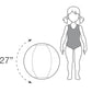 Coconut Float Rae x Dunn Large 27" Inflatable Beach Ball 2 Pack, Ages 5+