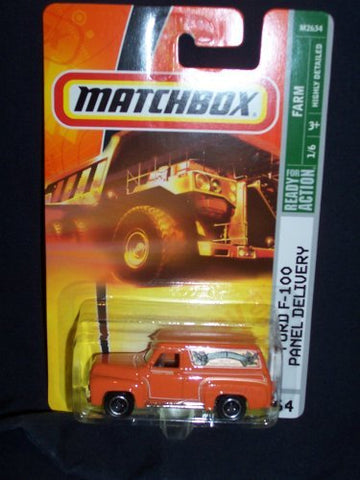 Matchbox 2008 # 64 Ford F-100 Panel Delivery Orange Farm Series 1 of 6 1/6