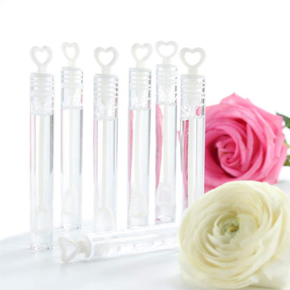150 Piece Mini White Heart Bubble Wand Party Favors,Perfect for Wedding,Engagement,Anniversary,Valentine's