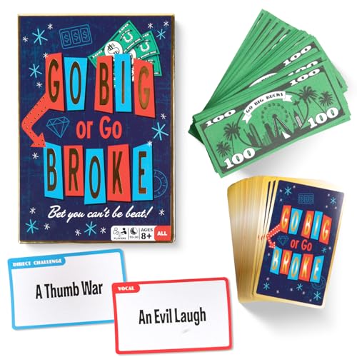 Go Big or Go Broke Family Party Card Game for Kids Ages 8+ EAP Toy & Games