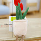 NatureMan Tulip Flower Plush Toy, 13.8" Tulip Flower Pot Stuffed Throw Plushie Pillow Doll, Soft Fluffy Plant Friend Hugging Cushion - Present