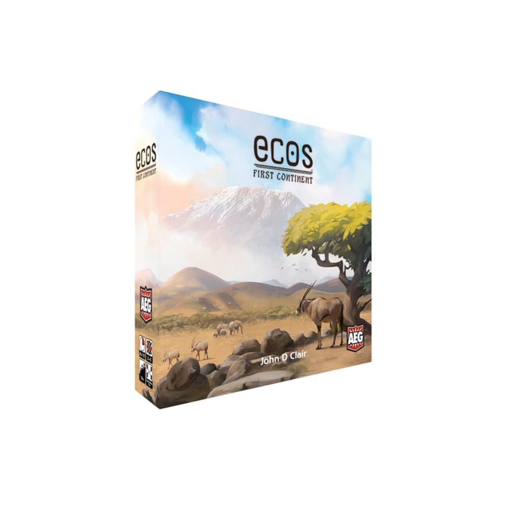 Ecos: The First Continent Board Game, Build Nature and Animals, Unique Mechanics, Challenging Strategy, Ages 14+, 2-6 Players, 45-75 Min, Alderac