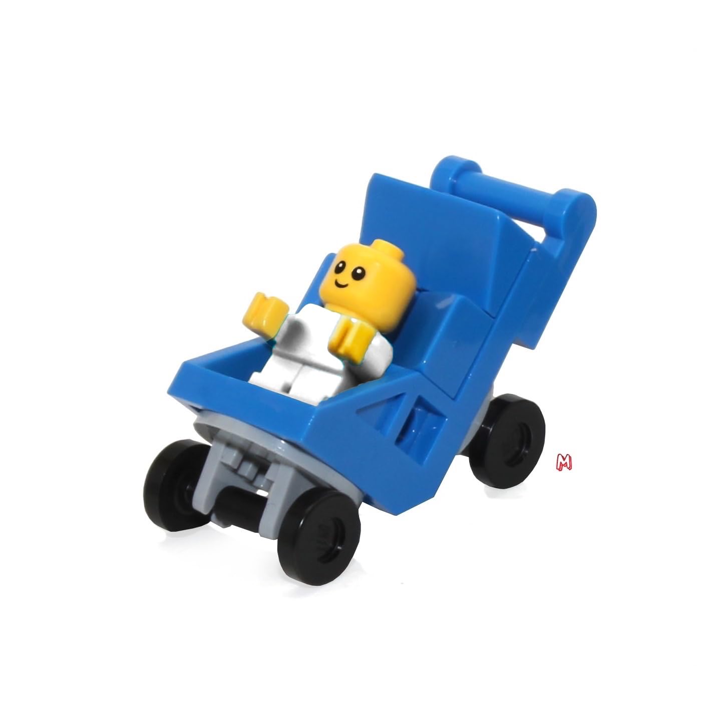 LEGO Town City Minifigure - Baby in Blue Stroller (60204)