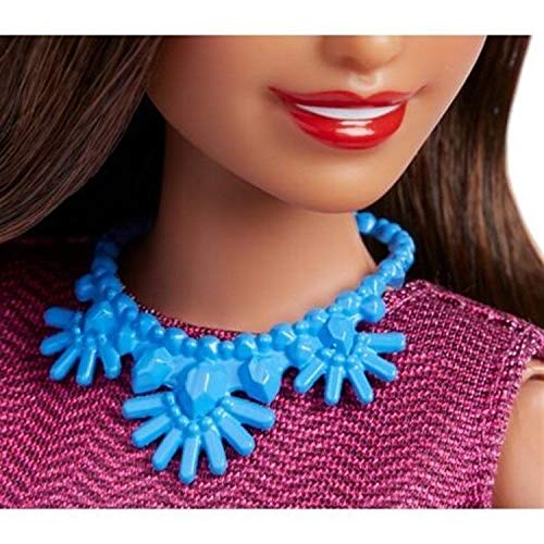 Barbie News Anchor Doll, Brunette Curvy Doll with Microphone, for 3 to 7 Year Olds